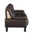 47" Brown And Silver Leather Match Club Chair 47" Brown And Silver Leather Match Club Chair