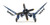 6" Blue Metal Hand Painted Model Airplane Tabletop Sculpture 6" Blue Metal Hand Painted Model Airplane Tabletop Sculpture