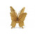 Gold Cast Iron Double Butterfly Sculpture Gold Cast Iron Double Butterfly Sculpture