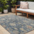 8' X 10' Navy Blue Beige And Rust Floral Washable Indoor Outdoor Area Rug 8' X 10' Navy Blue Beige And Rust Floral Washable Indoor Outdoor Area Rug