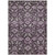 5' X 8' Eggplant And Gray Floral Washable Indoor Outdoor Area Rug