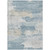 5' X 8' Sky Blue And Ivory Abstract Washable Indoor Outdoor Area Rug