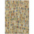 8' X 10' Gold Blue And Ivory Striped Washable Indoor Outdoor Area Rug 8' X 10' Gold Blue And Ivory Striped Washable Indoor Outdoor Area Rug