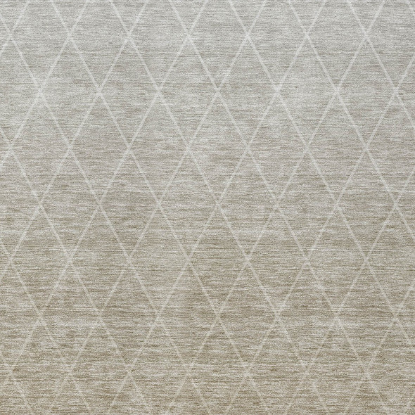 9' X 12' Taupe And Gray Geometric Washable Indoor Outdoor Area Rug