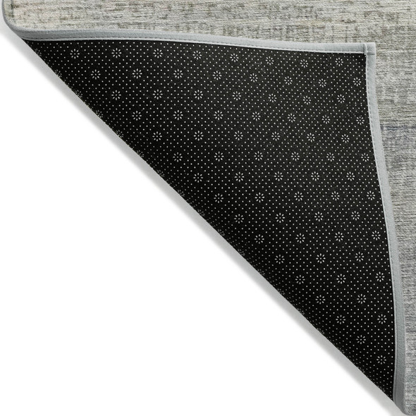 10' X 14' Linen And Beige Abstract Washable Indoor Outdoor Area Rug