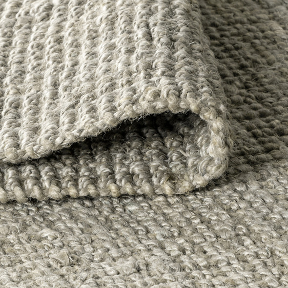 12' Gray Jute Handmade Runner Rug