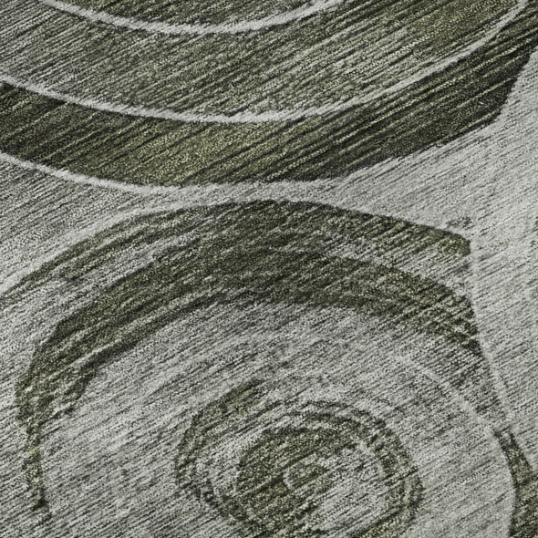 10' X 14' Taupe And Beige Geometric Washable Area Rug With UV Protection