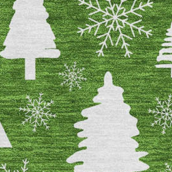 9' X 12' Emerald And Ivory Abstract Geometric Washable Area Rug With UV Protection