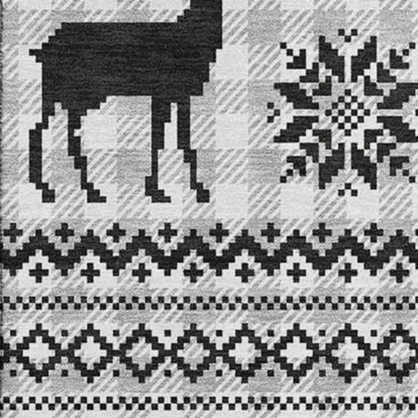 3' X 5' Silver Black And Ivory Abstract Geometric Washable Area Rug With UV Protection