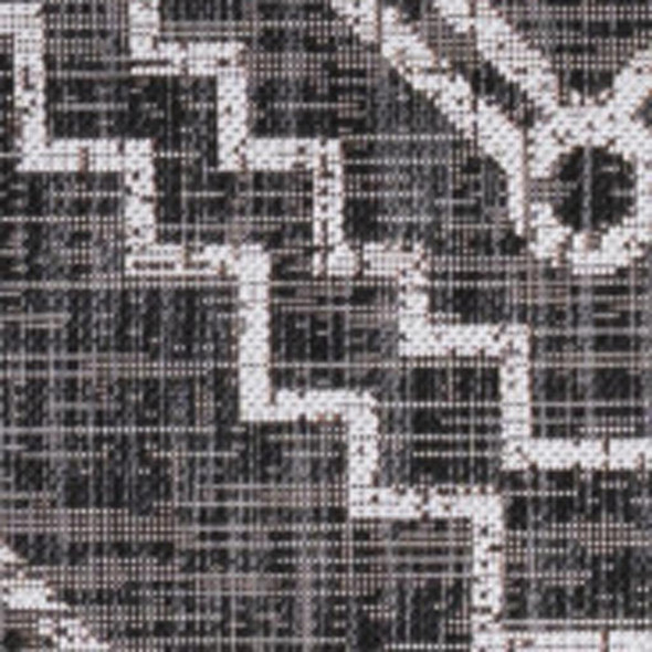 3' X 5' Black And Ivory Moroccan Indoor Outdoor Area Rug