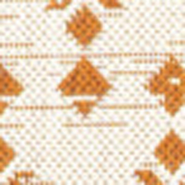 8' X 10' Cream And Orange Trellis Indoor Outdoor Area Rug