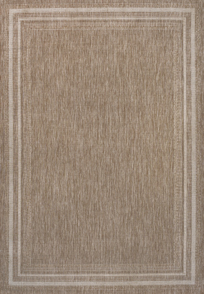 8' X 10' Beige And Cream Indoor Outdoor Area Rug