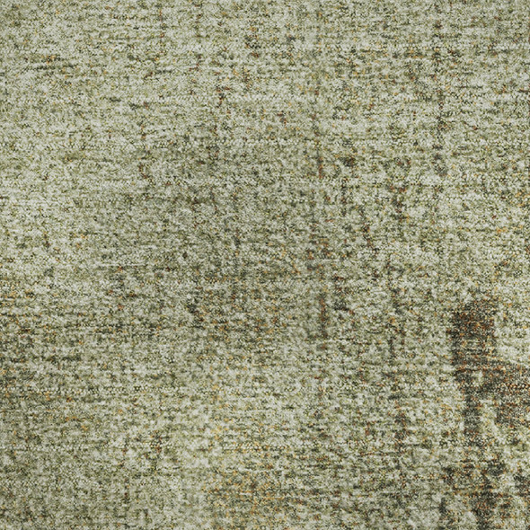10' X 14' Olive Green And Brown Abstract Washable Area Rug With UV Protection