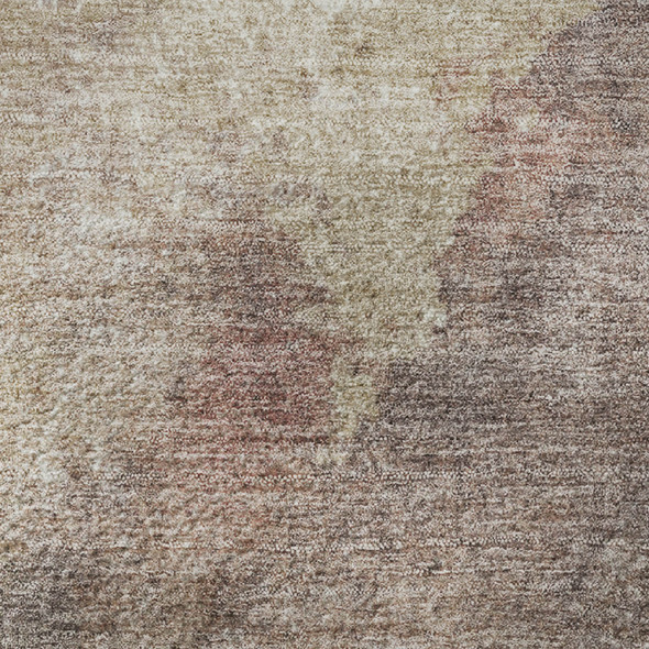 9' X 12' Copper And Taupe Abstract Washable Area Rug With UV Protection