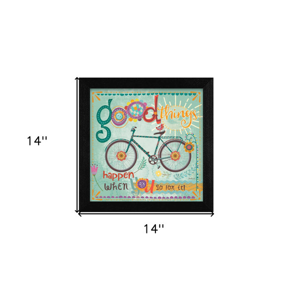 Good Things Happen Black Framed Print Wall Art