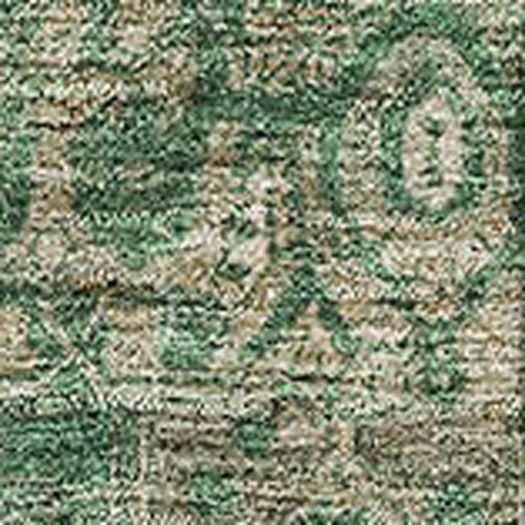 10' X 14' Emerald Ivory And Taupe Oriental Washable Area Rug With UV Protection