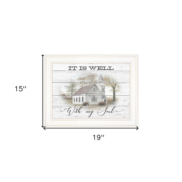 It Is Well 1 White Framed Print Wall Art