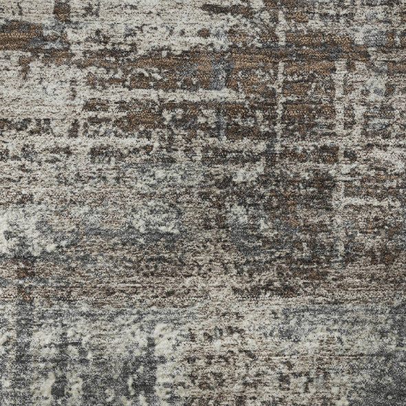 8' X 10' Brown Taupe And Gray Geometric Washable Area Rug With UV Protection
