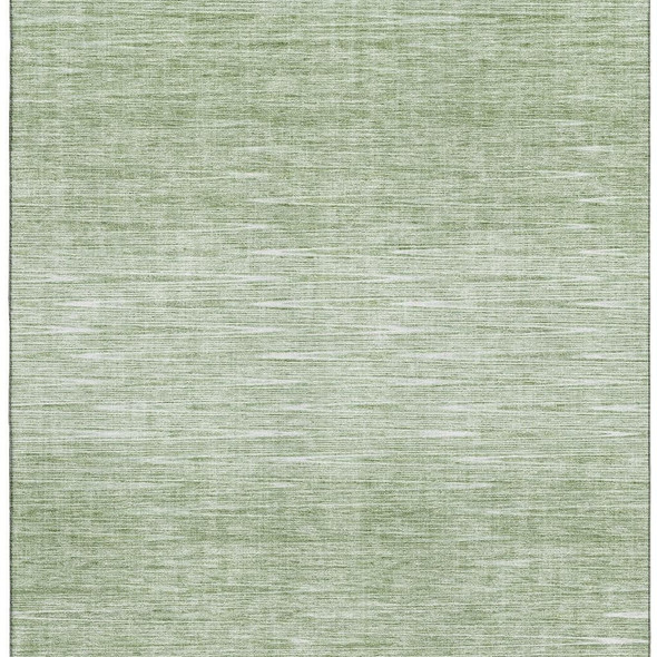 9' X 12' Artichoke Green And Gray Abstract Washable Area Rug With UV Protection