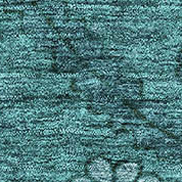 3' X 5' Teal And Gray Floral Washable Area Rug With UV Protection