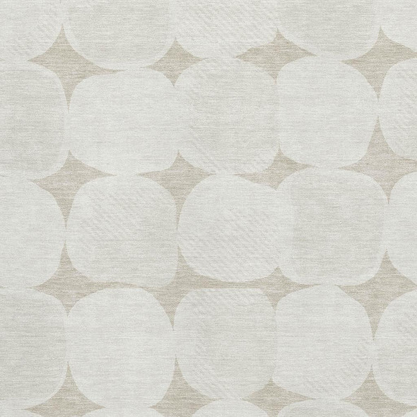 8' X 10' Beige And Ivory Abstract Geometric Washable Area Rug With UV Protection