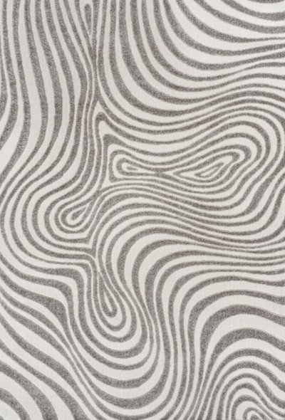 6' X 9' Gray And Ivory Abstract Indoor Outdoor Area Rug