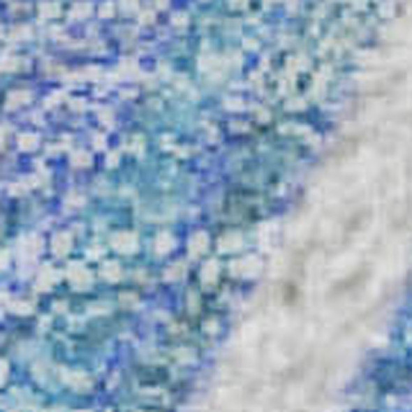 8' X 10' Pale Aqua Blue And Ivory Abstract Washable Area Rug With UV Protection