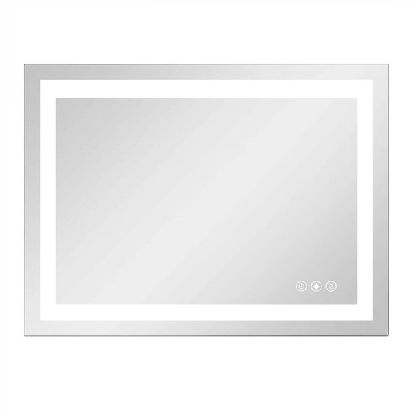 31" Lighted Frameless Anti Fog Bathroom Vanity Mirror