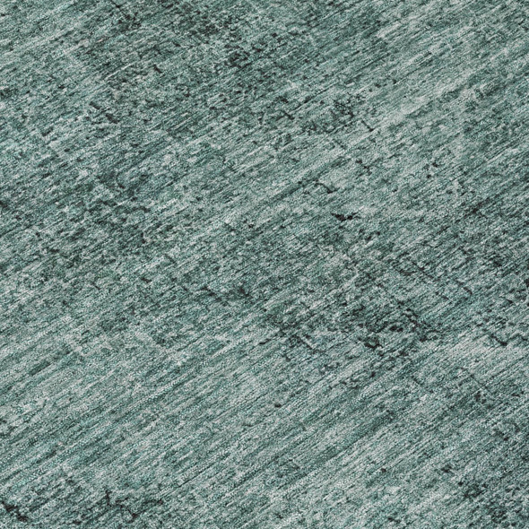 8' X 10' Teal Blue And Gray Oriental Washable Indoor Outdoor Area Rug