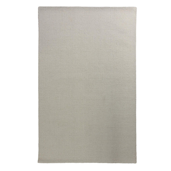 3' X 5' Ivory And White Wool Hand Tufted Area Rug