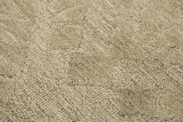 8' X 10' Brown And Natural Wool Geometric Hand Tufted Area Rug