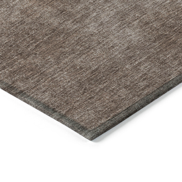 8' X 10' Brown Washable Indoor Outdoor Area Rug