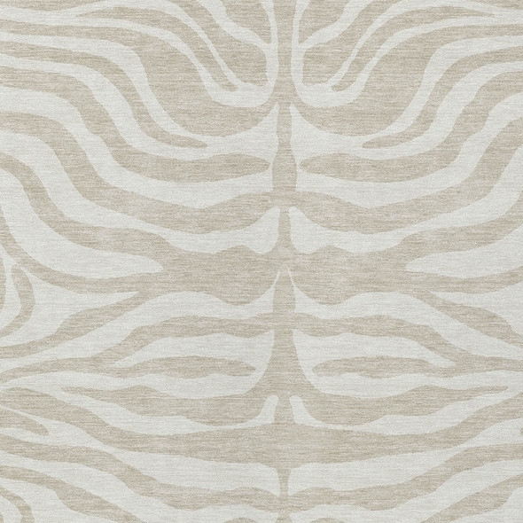 5' X 8' Beige And Tan Animal Print Washable Indoor Outdoor Area Rug