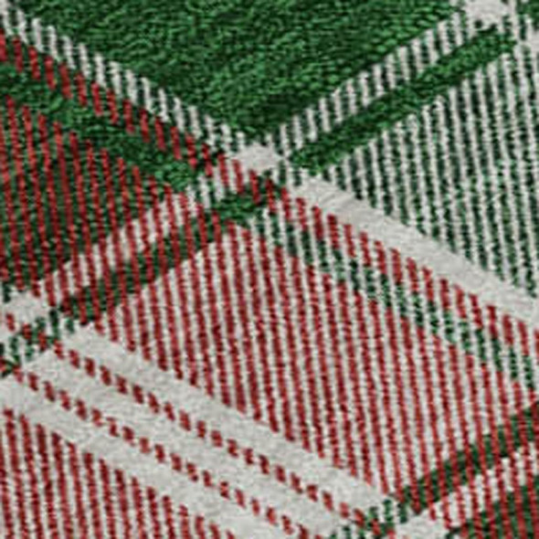 10' X 14' Emerald Red And Green Abstract Geometric Washable Area Rug With UV Protection
