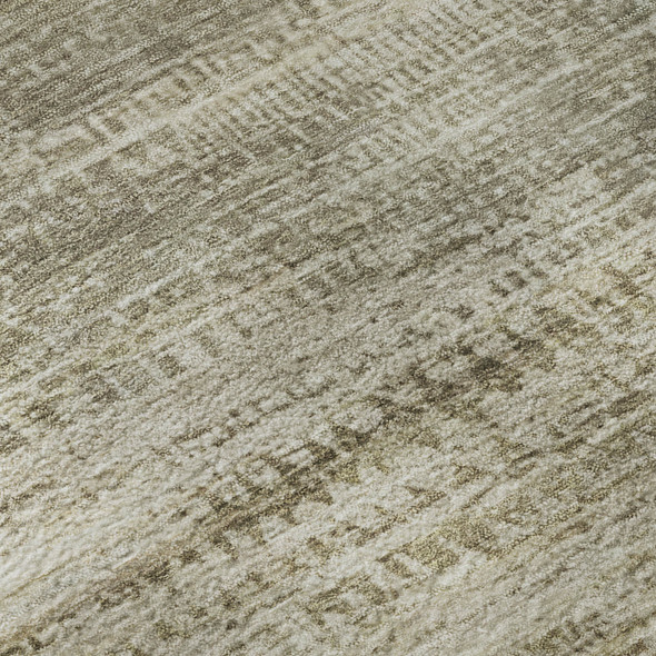 8' X 10' Taupe And Beige Abstract Washable Area Rug With UV Protection