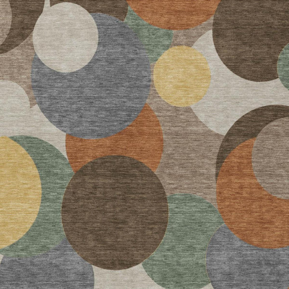 3' X 5' Chocolate And Brown Geometric Washable Indoor Outdoor Area Rug