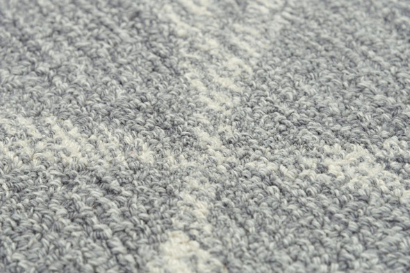8' X 10' Gray And Light Gray Wool Trellis Hand Tufted Area Rug