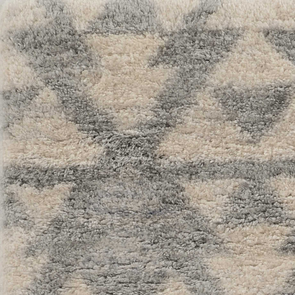 8' X 13' Ivory And Gray Geometric Area Rug