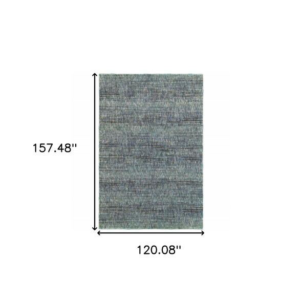 10' X 13' Blue and Gray Power Loom Area Rug