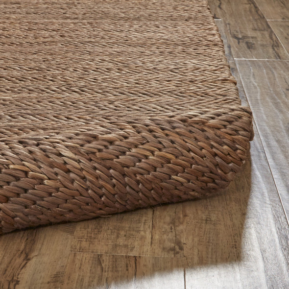 8' X 11' Brown And Gray Hand Woven Area Rug