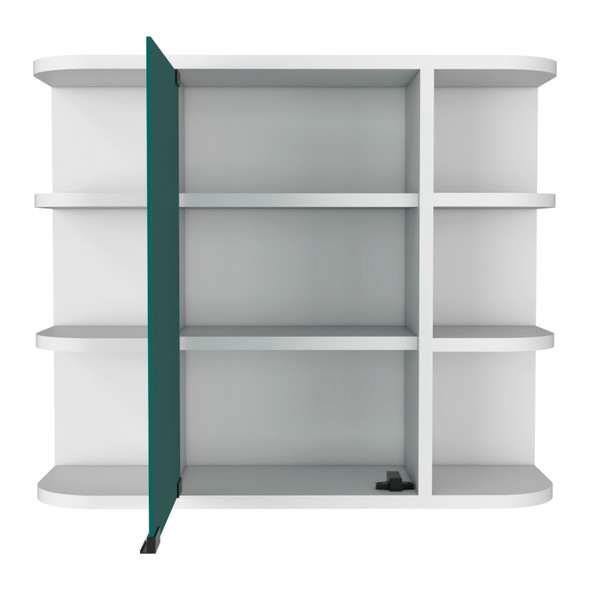 24" White Wood Wall Mounted Single Door Medicine Cabinet