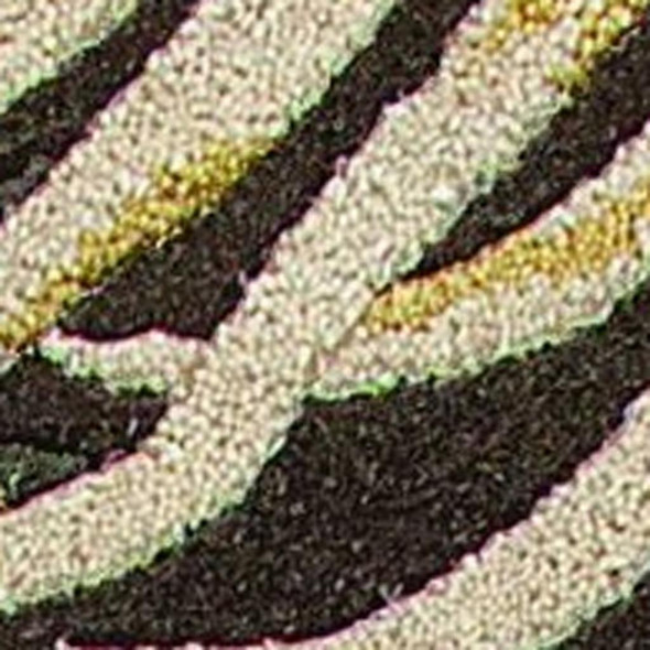 3' X 4' Espresso Beige And Green Wool Botanical Leaves Hand Tufted Area Rug