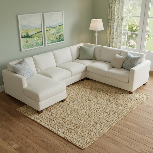 6' X 9' Natural Jute Flatweave Handmade Area Rug