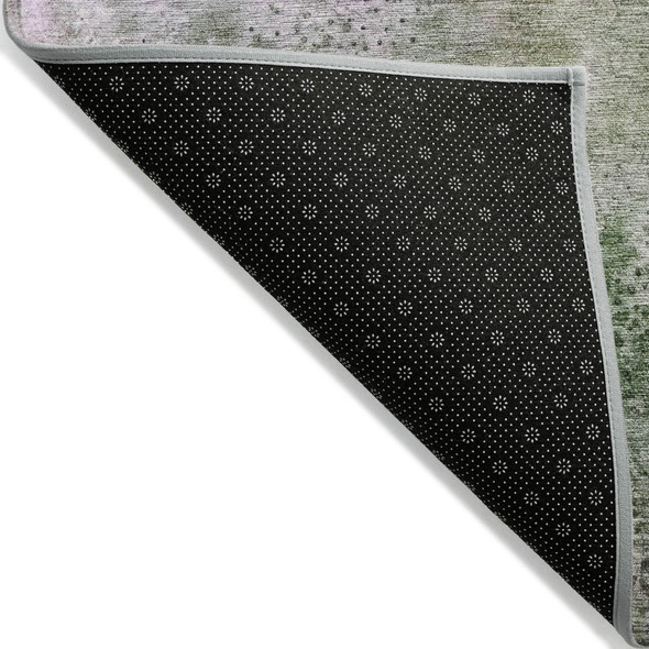 9' X 12' Purple Abstract Washable Non Skid Indoor Outdoor Area Rug