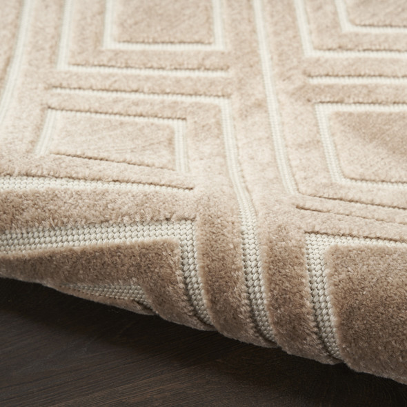 7' X 9' Brown Geometric Area Rug
