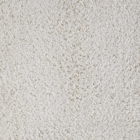 5' X 8' Ivory Shag Hand Tufted Area Rug