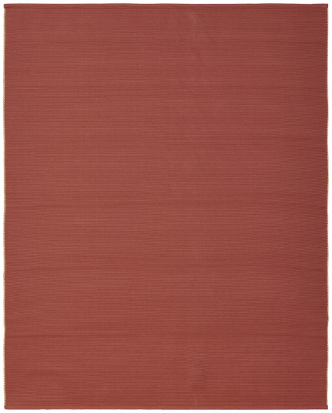 8' X 10' Red and Tan Hand Woven Area Rug