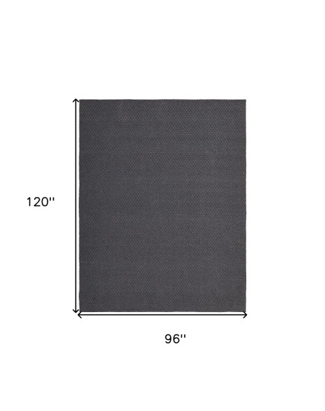 8' X 10' Gray Hand Woven Area Rug