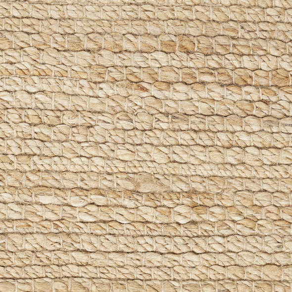 12' Beige Jute Hand Woven Runner Rug