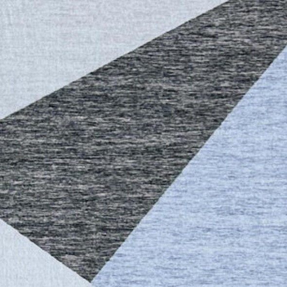 5' X 8' Blue and Gray Geometric Area Rug